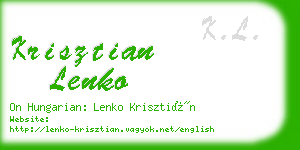 krisztian lenko business card